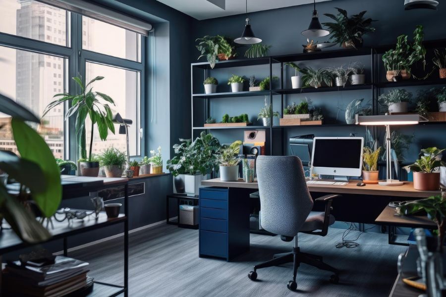 Greenery and Biophilic Design for Small Office