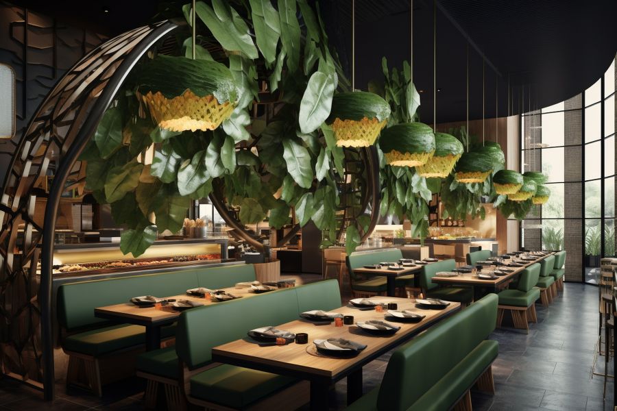 biophilic interior design restaurant